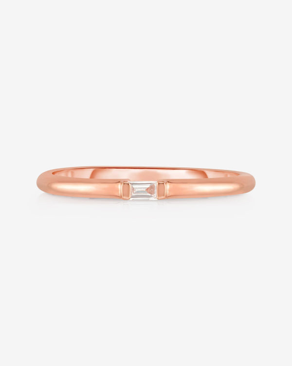 Ring Concierge Rings Single Baguette Diamond Ring 14k Rose Gold