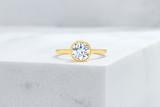 Vow Vow Engagement Rings Round / 14K Yellow Gold + Platinum Prongs / Original Design Mercer