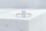 Vow Vow Engagement Rings Oval / 14K Rose Gold + Platinum Prongs / Original Design Gramercy